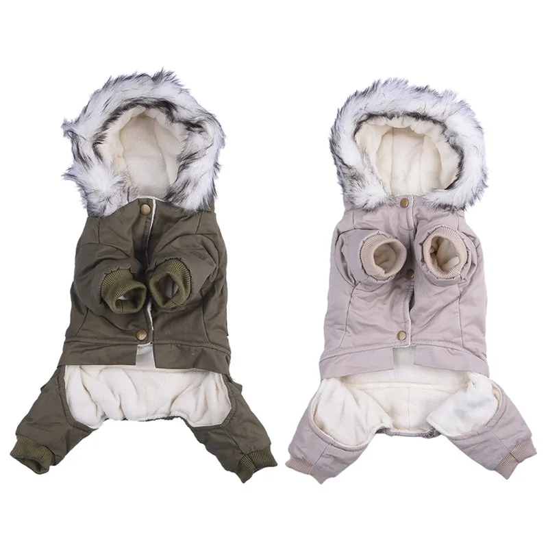 Хлопок Собак Pet Puppy Cat Зима Теплая Одежда куртка Пальто Парки Домашние Продукты