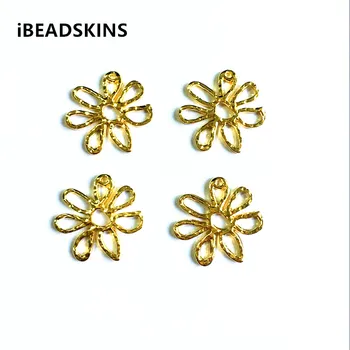 

New arrival! 24mm 100pcs/lot gold color zinc alloy charm beads for jewelry DIY ( as shown)#573