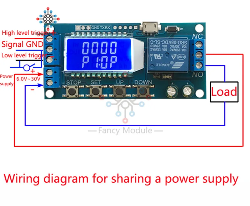 XY-LJ02 реле с таймером модуль задержки выключения питания и запуска задержки цикла синхронизации цепи переключатель с ЖК-цифровым дисплеем