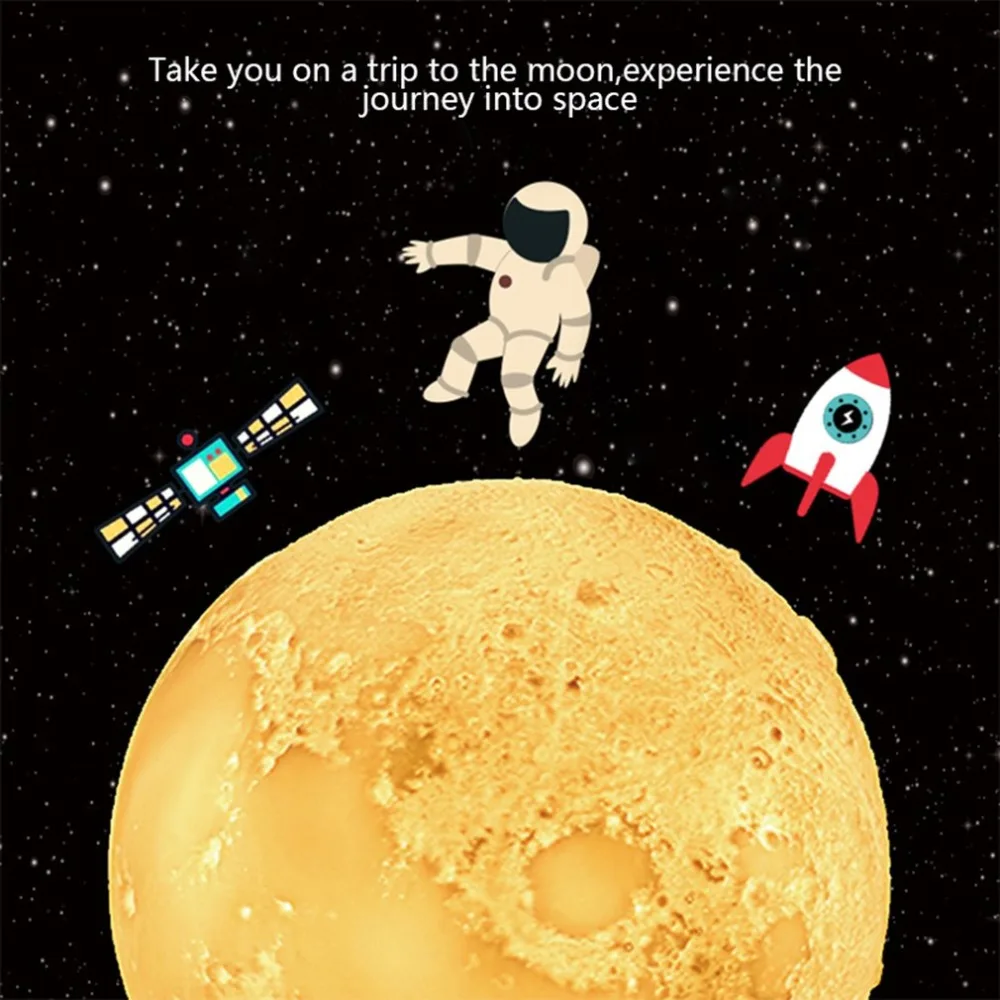 USB أداة قابلة للشحن 3D طباعة مصباح قمري Usb مسة خفيفة التبديل نوم خزانة الأداة الرئيسية الديكور شحن ذكي USB أداة قابلة للشحن 3D طباعة مصباح قمري Usb مسة خفيفة التبديل نوم خزانة الأداة الرئيسية الديكور شحن ذكي