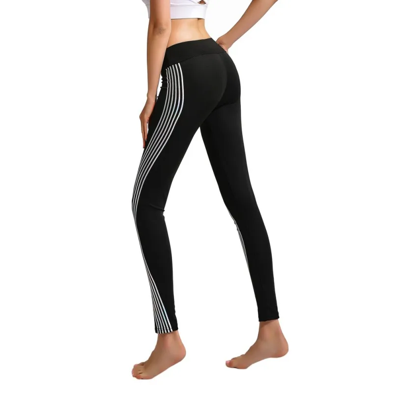 yoga pants with stripes