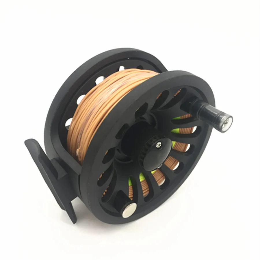 

Fly Reel and Line Combo 3-8wt Silver Fly Reel Backing Line WF Fly Line Loop Fishing Combo Tapered Leader