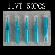 11vt Насадки для татуировок 50 шт. синий одноразовые Насадки для татуировок 11vt высокое качество Пластик советы для татуировки Поставки