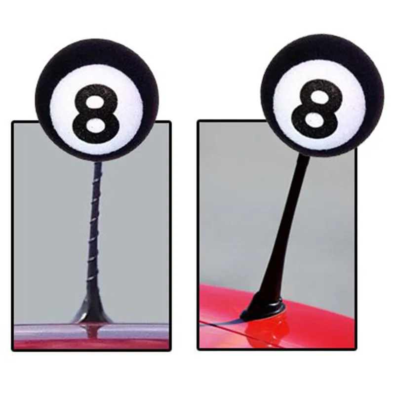 Black White 8 Ball Little Cute Cartoon Doll Antenna Balls EVA Foam