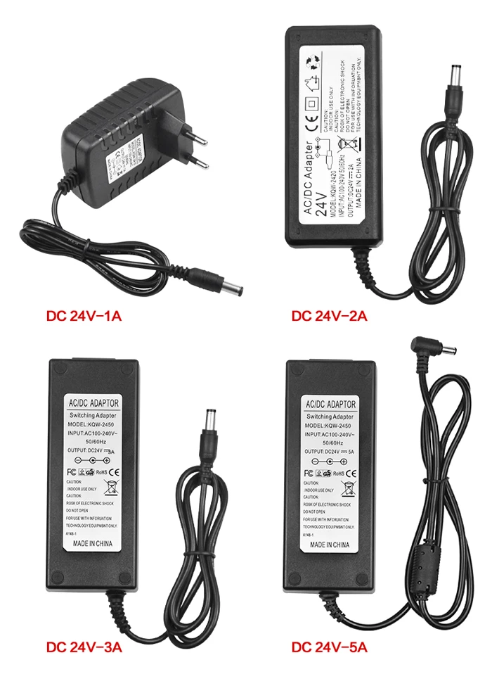 Светодиодные ленты лампы 110 V-220 V AC Мощность адаптер питания постоянного тока 5 В, 12 В, 24 В постоянного тока, 1A 2A 3A 5A трансформаторы светодиодный драйвер Питание Зарядное устройство