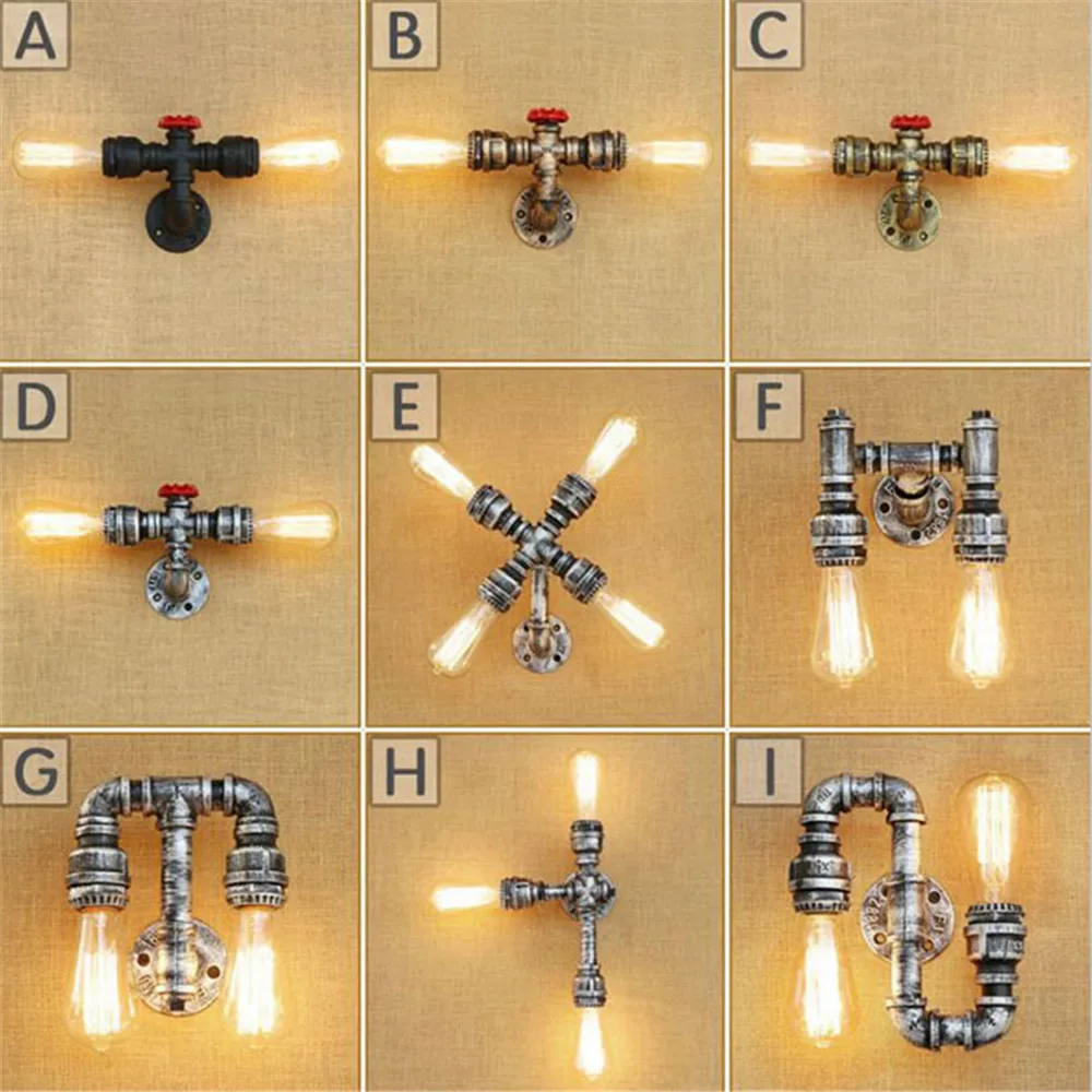 Industrial Wall Lamp American Retro Country Loft Style LED Lamps Antique rust Iron Wall Light for Bar Cafe Home Lighting Industrial Wall Lamp American Retro Country Loft Style LED Lamps Antique rust Iron Wall Light for Bar Cafe Home Lighting