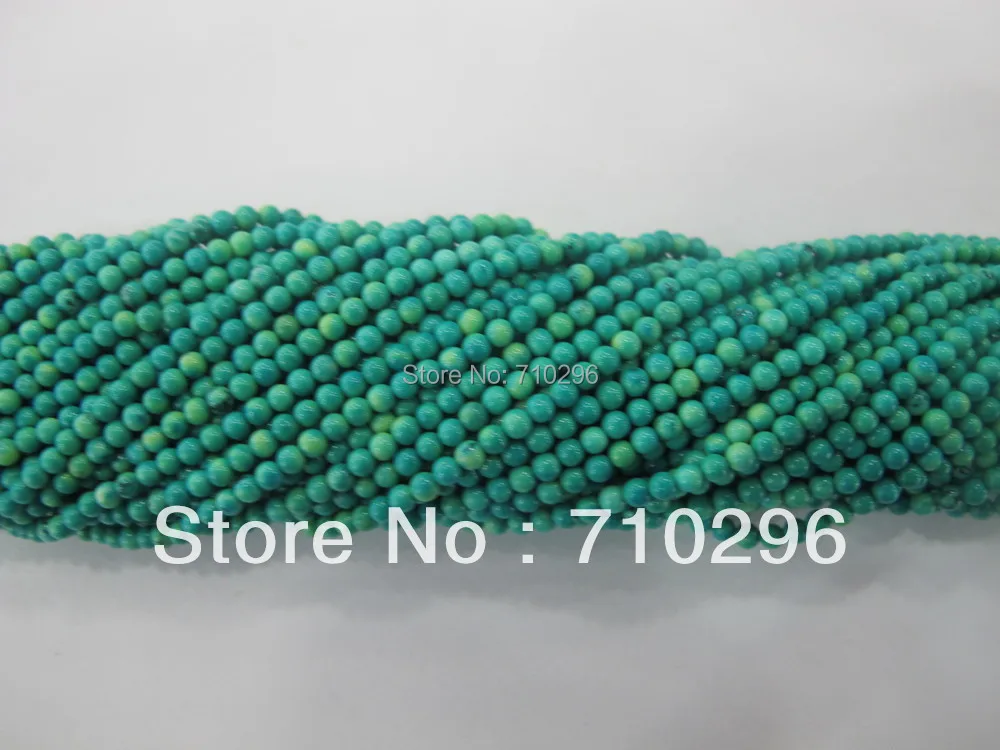 

wholesale 10 strands/lot green Turquoise stone beads 3 mm Turquoise jewelry Beads 40 cm/strand.Free shipping
