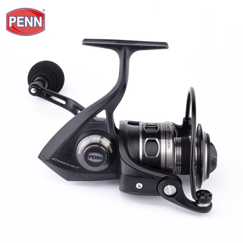 

PENN CONFLICT 7+1BB 6.2:1/5.6:1/5.3:1 Spinning Reel Pre-Loading Wheel Metal L/RHand Freshwater Fishing Accessories Fishing Reels