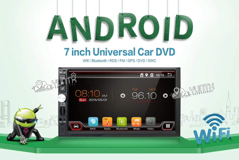Sale Bosion Android 7.1 7 inch Universal Car Stereo GPS Navigation 2 Din Radio AUX Bluetooth Camera For Volkswagen/Ford fiesta etc 0