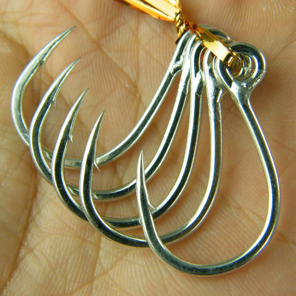 2Packs Jigging Sea Fishing Hooks Saltwater 9986 3/0 4/0 6/0 Big Up