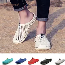 Kakaforsa/ водонепроницаемые мужские уличные сандалии; сетчатые дышащие тапочки для влюбленных; повседневные пляжные сандалии унисекс; вьетнамки на плоской подошве