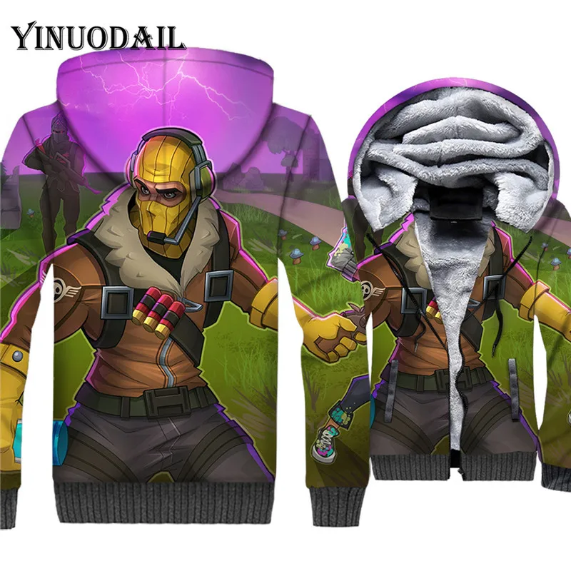 Battle Royal Hero Sweatshirt Zipper Hoodies Cosplay Costume Gaming Battle Night Unisex Winter Casual Hoodie  for Child