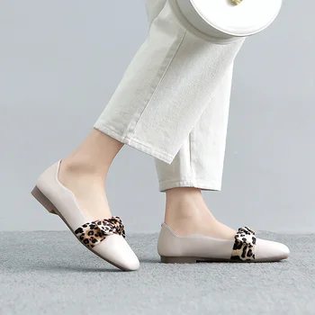 

2020 Spring Round Toe Soft Black Beige Women Loafers Flats Slip-on Casaul Shoes Female footwear 11811ABX2168
