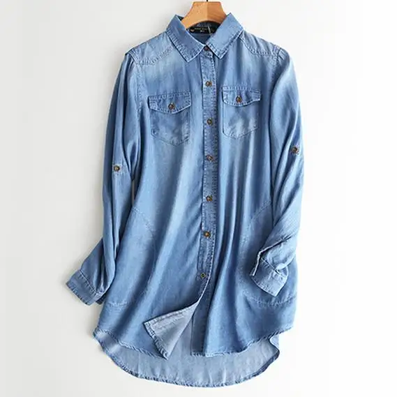 Camisa vaquera mujer talla grande Clearance