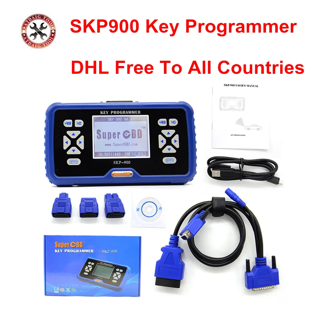 Prix pour 2017 Date SuperOBD SKP-900 HAND-held OBD2 Auto Key Programmeur pour Presque Toutes Les Voitures SKP900 programmeur DHL Livraison gratuite Prix pour 2017 Date SuperOBD SKP-900 HAND-held OBD2 Auto Key Programmeur pour Presque Toutes Les Voitures SKP900 programmeur DHL Livraison gratuite