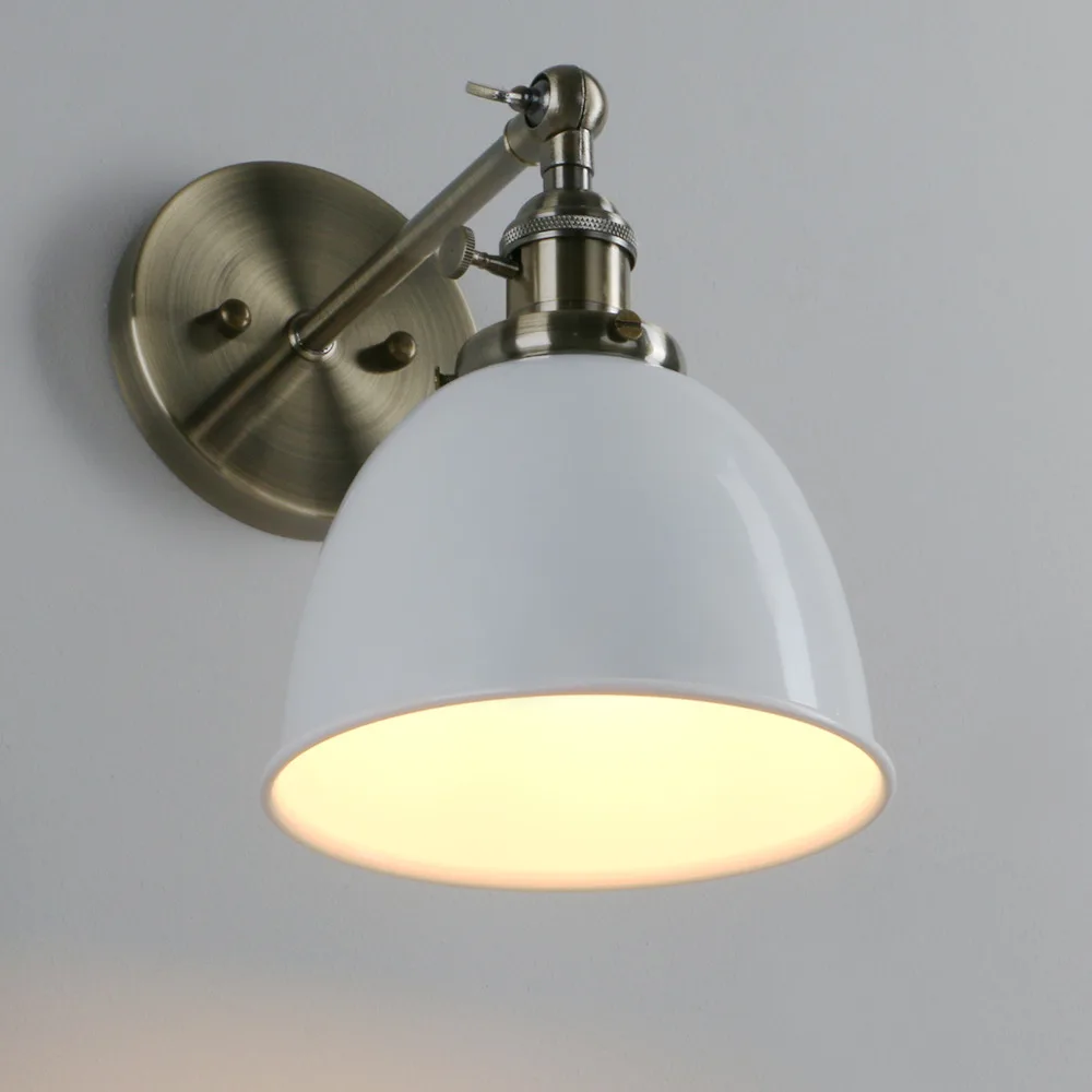PERMO Industrial Retro Metal Lampshade Antique Bronze wall light Vintage Wall Sconce Loft Lamp Light Fixtures for Loft Decor E27 PERMO Industrial Retro Metal Lampshade Antique Bronze wall light Vintage Wall Sconce Loft Lamp Light Fixtures for Loft Decor E27