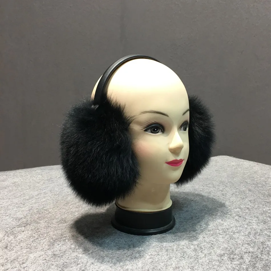 natural fox fur winter earmuffs  (17)