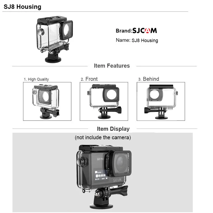 SJCAM SJ8 PRO Аксессуары 1200 mAh литий-ионная аккумуляторная батарея для SJ8 Plus Большой сумка для хранения SJ8 Air водонепроницаемый корпус Чехол