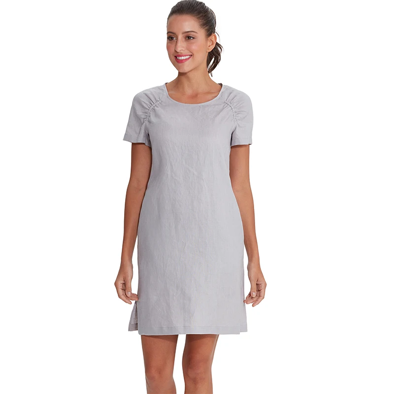

Linen dress women t shirt dress very cool for Summer 100 linen dress very good quality M30196