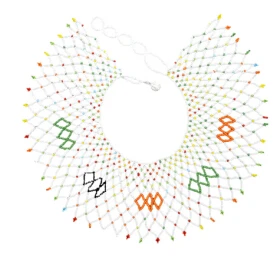 Индийское этническое Африканское ожерелье с разноцветными полимерными бусинами, египетское этническое колье на плече, колье, ожерелье, ювелирное изделие - Окраска металла: N-7126 White