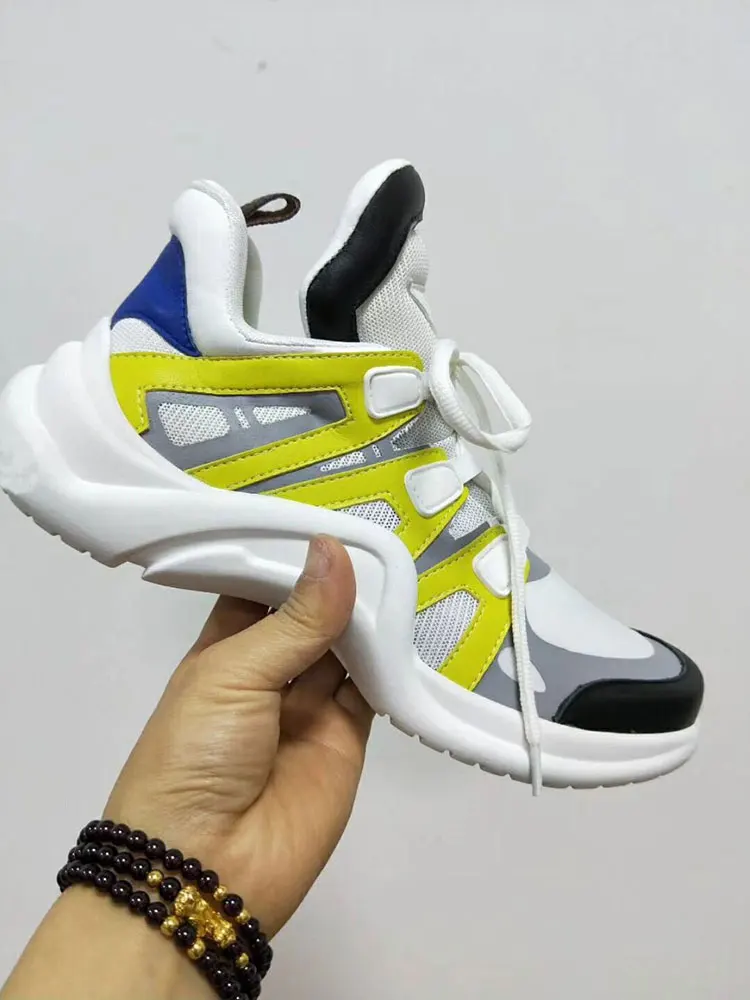

Lace Up Sneakers Woman Low Top Leather Mixed Color Platform Women Shoes Flats Woman Runway Star Trendy Shoe Chaussure Femme