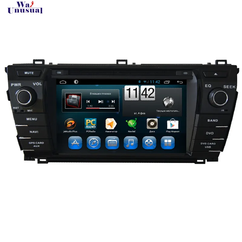 Wanusual 7 дюймов чистый андроид 6.0 видео плеер для автомобиля TOYOTA COROLLA 2013 с GPS Bluetooth WI-FI 4 ядра 16 г 3G 1024*600 Карты