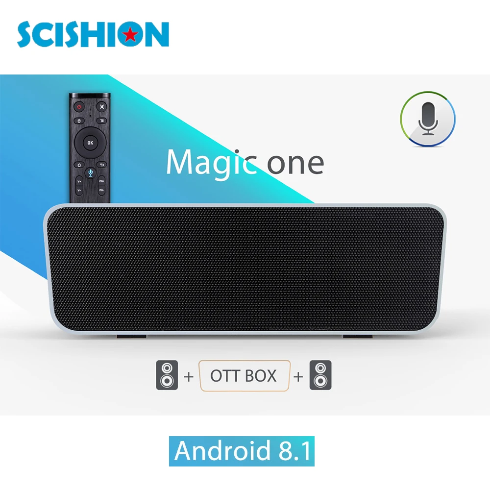 

MAGIC ONE Voice Control Smart TV Box Android 8.1 2GB RAM 16GB ROM 2.4G WiFi Bluetooth 4.0 4K HD Media Player RK3328 Set Top Box
