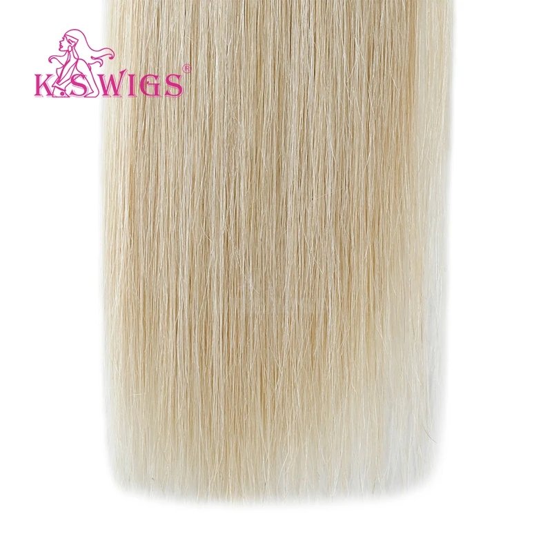 K.S WIGS Remy Capsule Nail U Tip Human Hair Extensions Keratin Pre bonded Double Drawn Straight Fusion Hair 16'' 20'' 24'' 28''