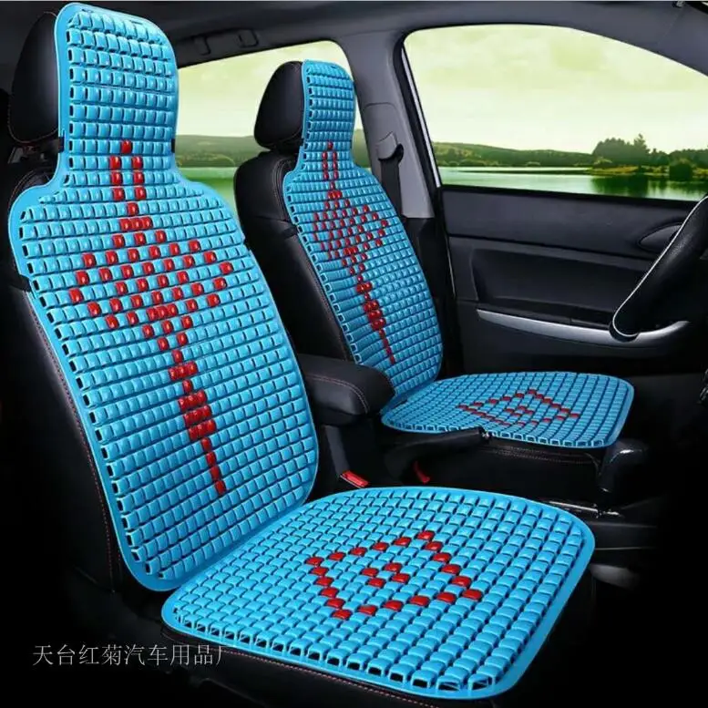 Summer Plastic Breathable Cool Car Chinese knot elements Seat Cushion Auto Minibus Home Chair Cover