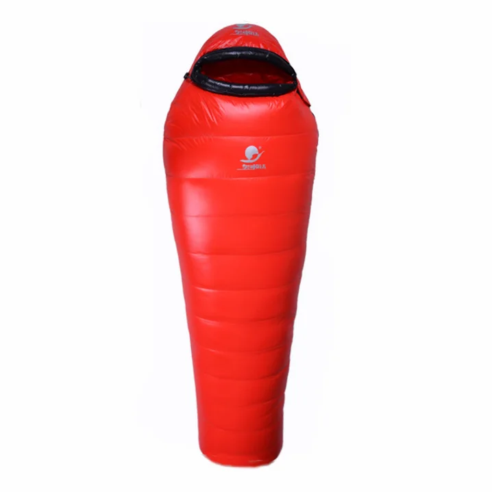 New arrival high quality 600/800/1000/1200g white goose down filling outdoor camping comfortable breathable sleeping bag - Цвет: Red   600g  Fill