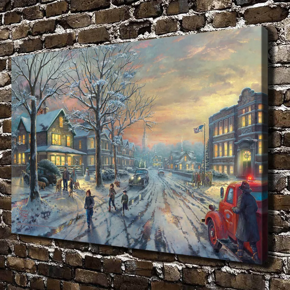 Thomas kinkade kerst schilderijen koop goedkope thomas kinkade ...