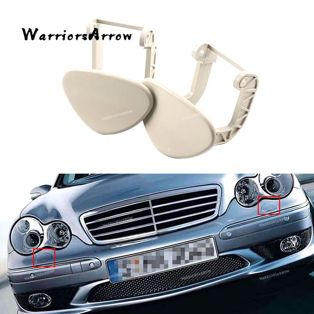 

Pair Headlight Washer Cover Left Right For Mercedes C-Class W203 4-DOOR 2001- 2007 C230 C240 C320 C350 2038800705 2038800805