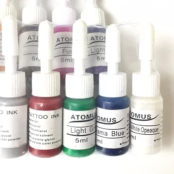 

Newest 10 Colors/lot Professional Multi Colors Tattoo Ink Pigment Set Kits 5ml Bottles Body Art Accessory
