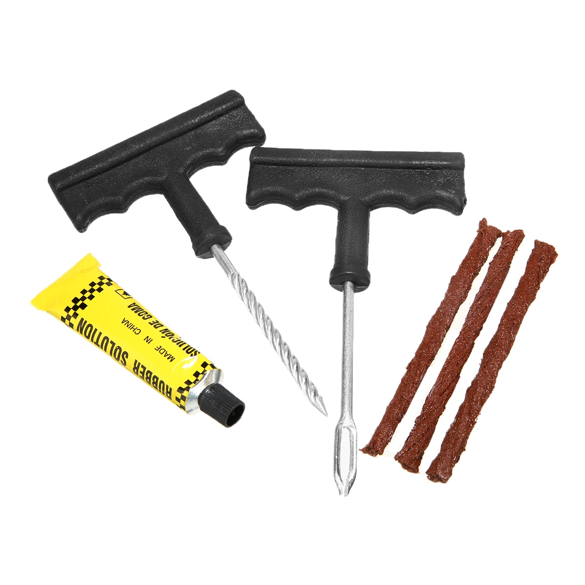 

For Tubeless Emergency Fast Puncture Plug Repair 6pcs/set Car Motorcycle Repair Tool Kit Needle Patch Fix Accessories Mayitr