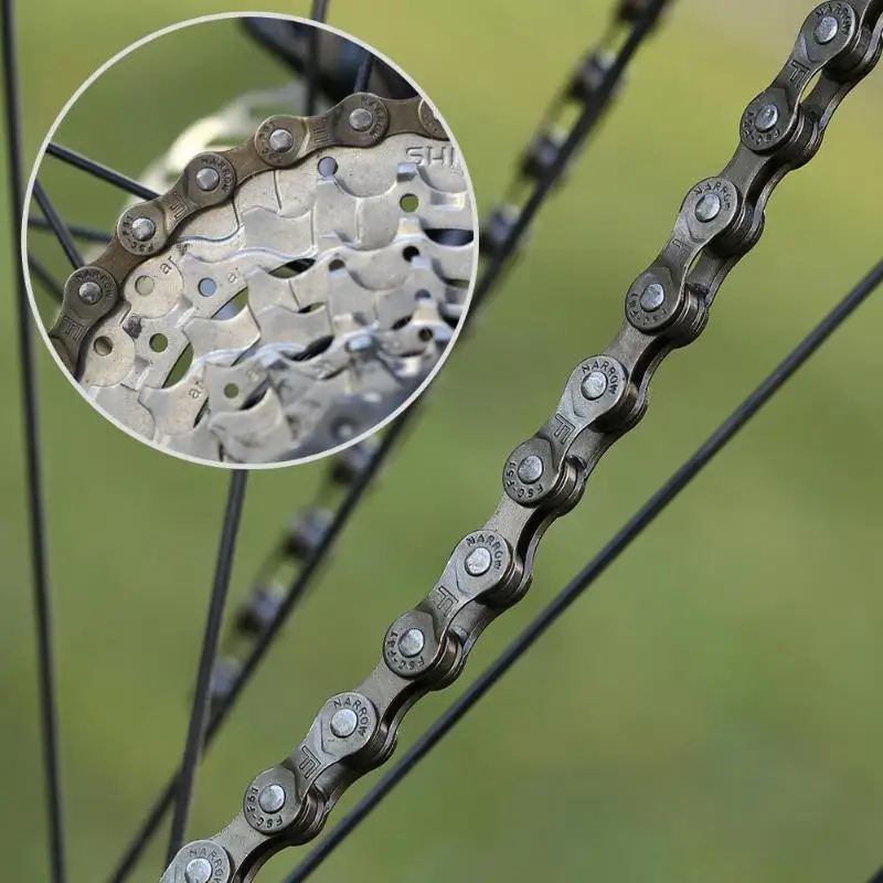Велосипедная цепь 116 звенья 7S 8S 21/24 скорость MTB горный велосипед стальной цепи велосипедные части