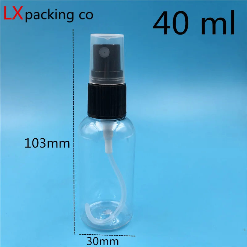 Garrafas de Spray Frete Grátis 30 60 100 ml Limpar Transparente Preto Pulverizador Perfume Parfume Cosméticos Recipientes 50 Pçs 10 18 High Quality Beleza e saúde