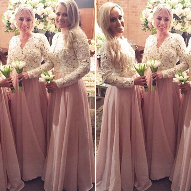 Pastel Pink Bridesmaid Dresses