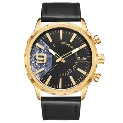 Топ Элитный бренд Oulm часы для мужчин модные Военная Униформа спортивные часы кожа мужские часы мужской relogio masculino horloge mannen