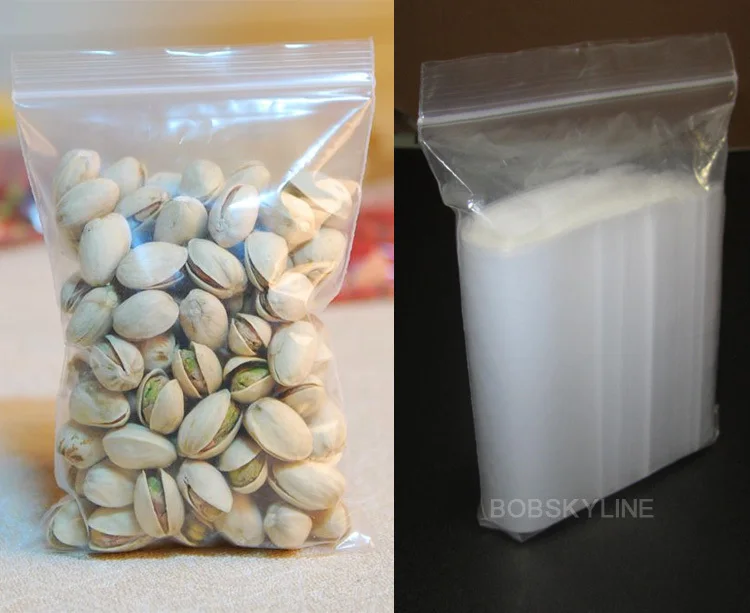 100pcs/lot 10*15cm thicken 0.12mm plastic ziplock bag for dried fruits