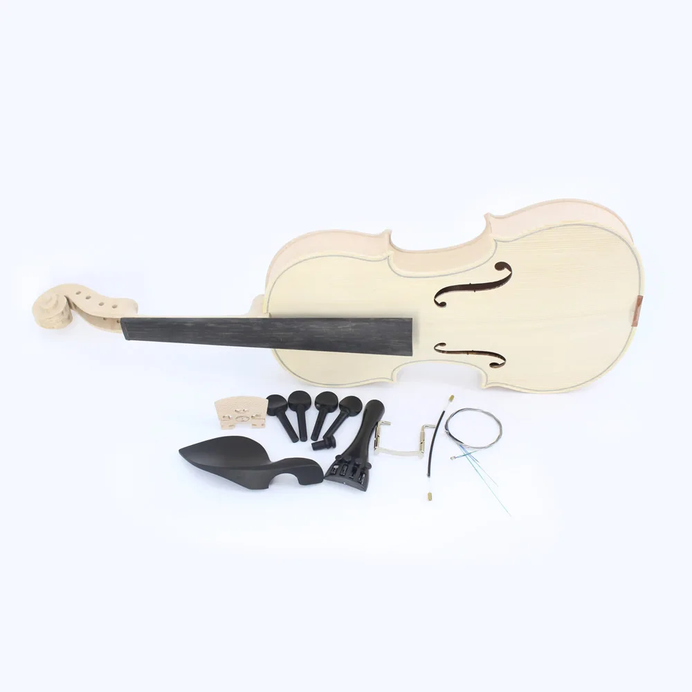 Factory Unfinished White Handmade Violin Selective Natural Dried Maple