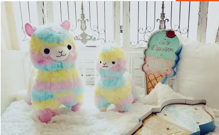 Японская Радужная альпака кукла alpacasso красочные лошадь грязи животных мягкие игрушки для детей Подарки kawaii плюшевые мягкие игрушки