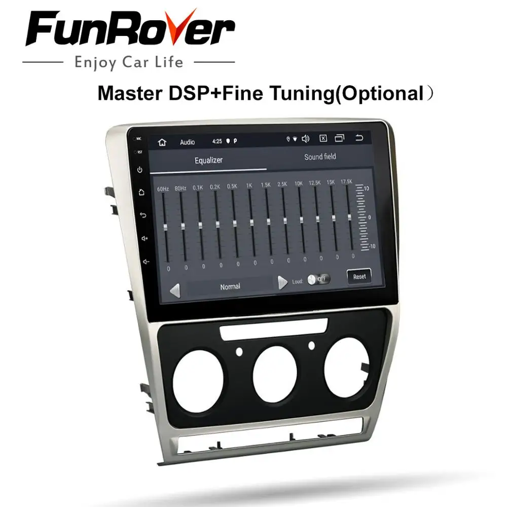 Cheap FUNROVER IPS+2.5D android 9.0 car dvd gps multimedia player For Skoda Octavia 2008-2013 A 5 A5 Yeti Fabia radio navi stereo wifi 3