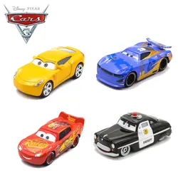 4 шт. 1:55 disney Pixar Cars 3 Lightning McQueen металлическая литая машина игрушка Джексон Круз Рамирез модель игрушки Детский Рождественский подарок