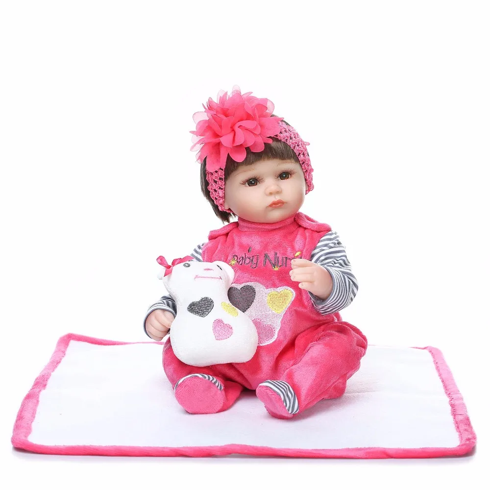 

NPK 18" girl doll reborn cloth body silicone reborn dolls for children gift fashion doll baby newborn bebes reborn bonecas