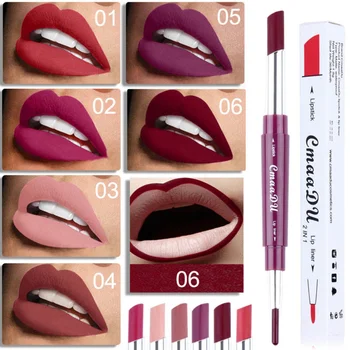 

Head Lipstick Matte Lip Liner Pencil Long Lasting Makeup Beauty Women Lip Liner Set Long Lasting Waterproof Double TSLM1