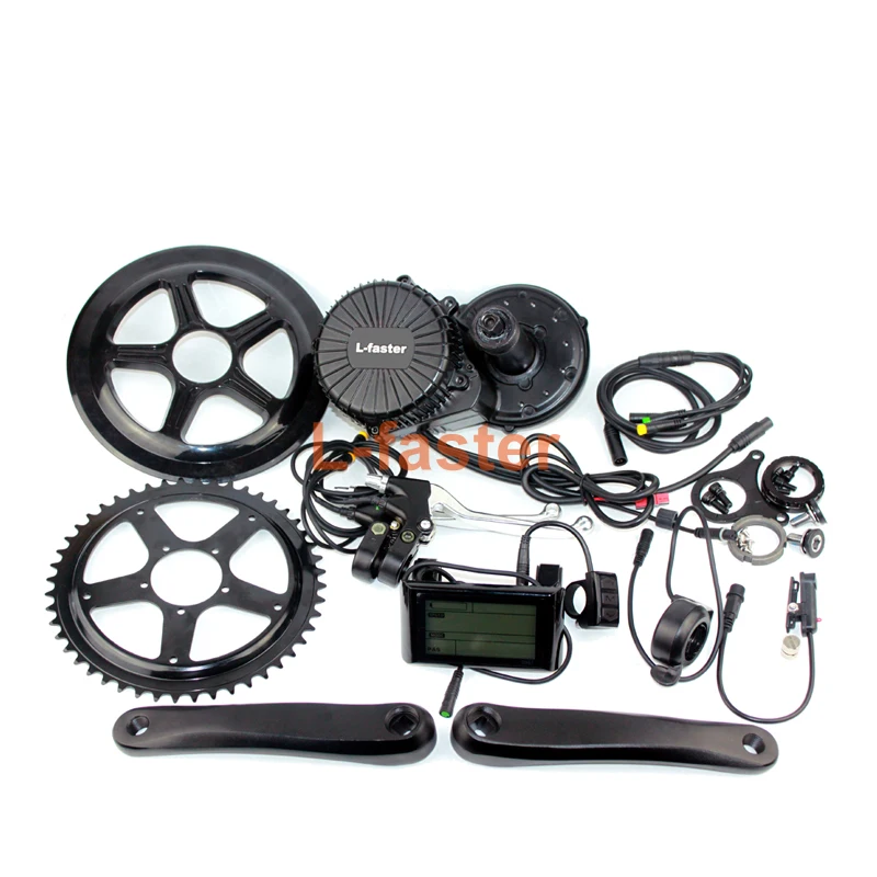 

750W Electric Bike Middle Mounting Conversion Kit With LCD Display Mid-drive Electric Bicycle Engine Kit E-bike Crankset Drive