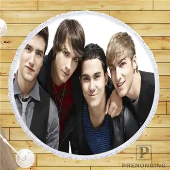 

Custom DIY Customized Microfiber Fabric Big-Time-Rush (1)@ Round Beach Blanket Towel Printed on Demand 150cm #19-01-28-3-6
