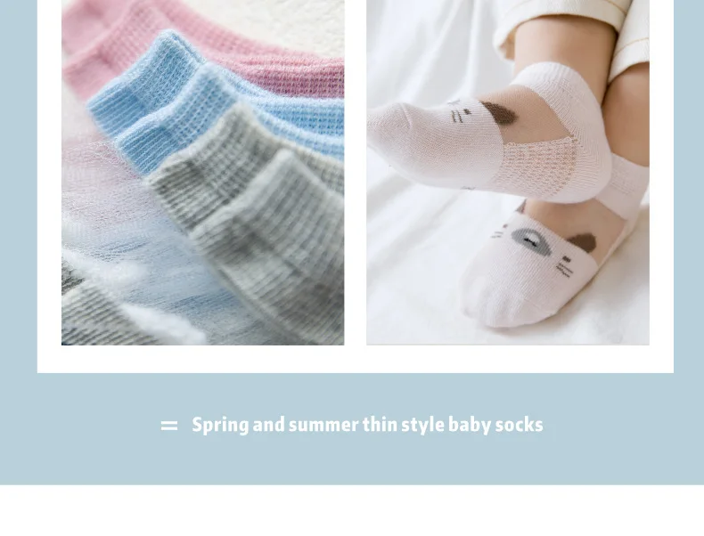 5 пара/лот; носки для малышей; Летние сетчатые хлопковые носки в горошек в полоску для новорожденных девочек и мальчиков; детские носки для От 1 до 12 лет