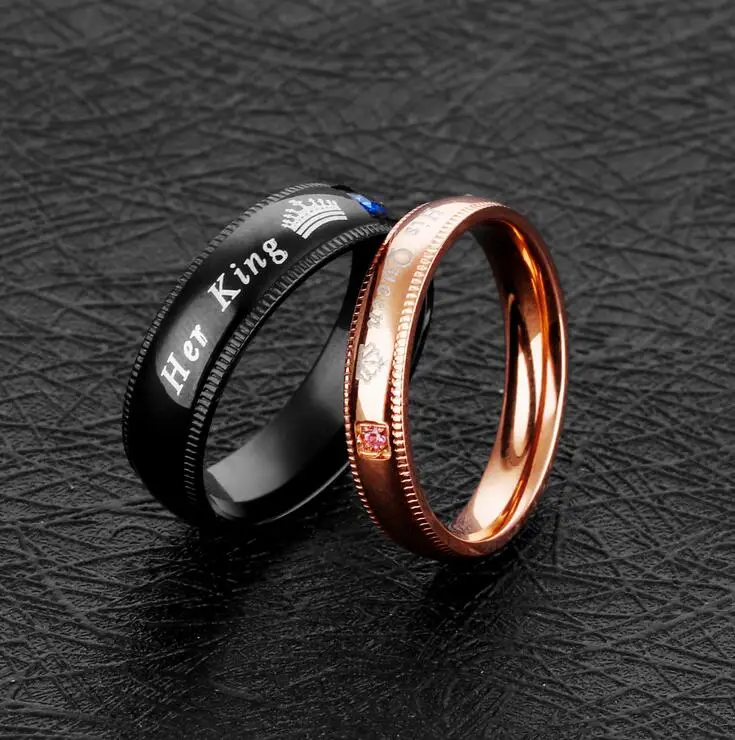 Набор из 2 колец для влюбленных его королева и ее король|couple rings|couple rings for loversset of |
