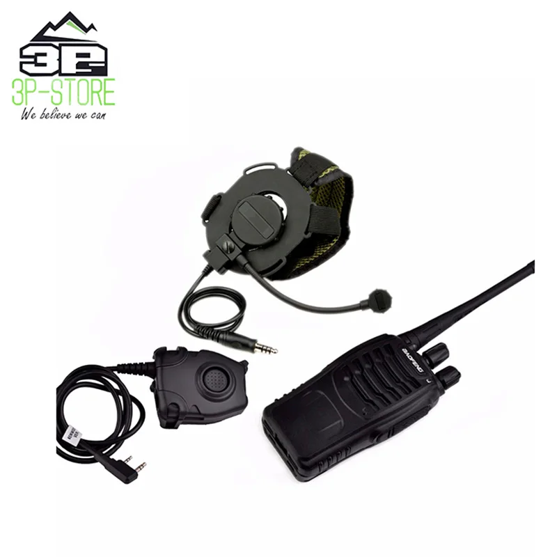 

Z Tactical Combo Set Bowman EVO III Tactical Headset PTT Kenwood Radio Baofeng bf-888s WZ029+S112 KEN